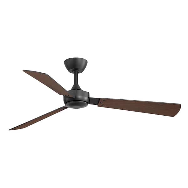 Breezary Addison 52 in. Indoor 6 Speeds Black Ceiling Fan with Remote Control and Downrod Included