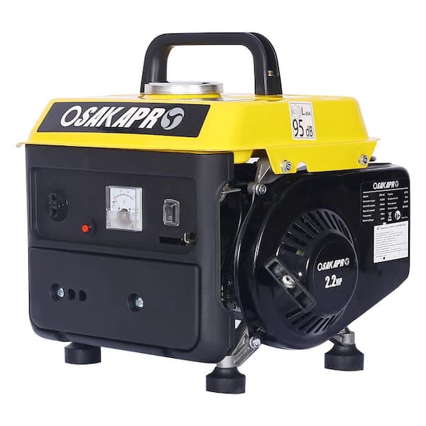 Yellow Portable 71cc 2-Stroke Gasoline Generator with Reset Circuit Protection for Outdoor and Indoor, EPA Compliant