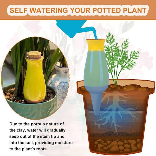 OGETFUUR 0.1 Gal. Tree Watering Bag Ollas Plant Watering Globes, Automatic Watering Devices for Indoor and Outdoor Plant (4-Pack)