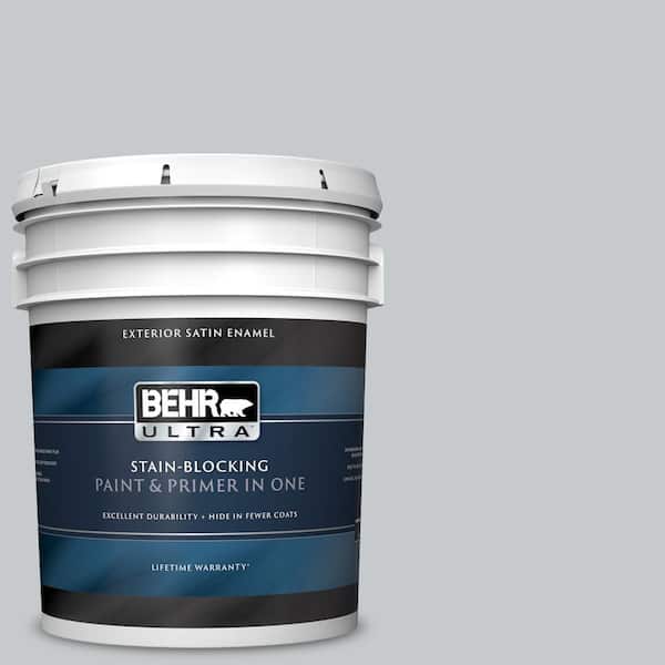 BEHR ULTRA 5 gal. #UL260-17 Burnished Metal Satin Enamel Exterior Paint and Primer in One
