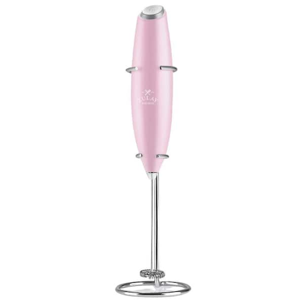 Zulay Kitchen Powerful Milk Frother Handheld Foam Maker for Lattes - Rose Pink