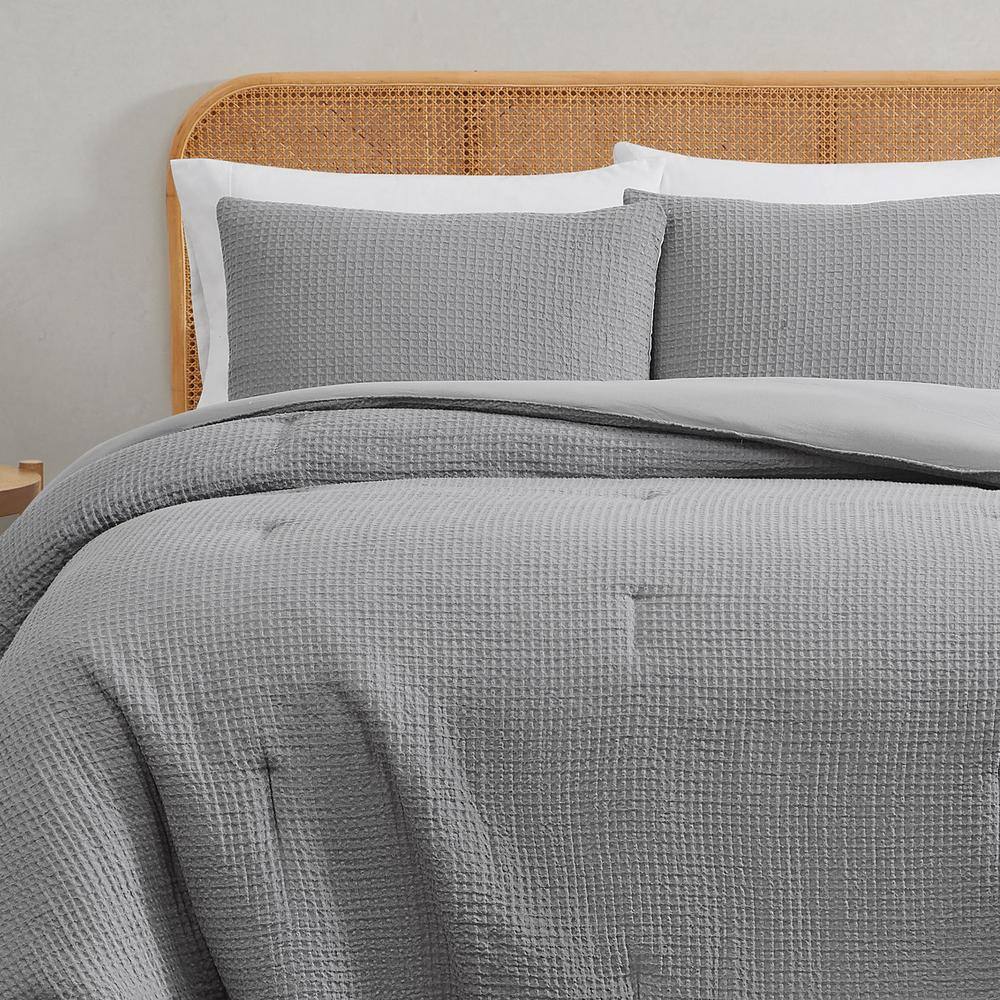 Gray Full/Queen Organic Microfiber Comforter Set