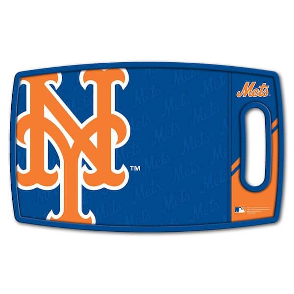 MLB New York Mets Logo Series Cutting Board 9 in. x 0.5 in. - Rectangle- Manufactured Wood and Polypropylene