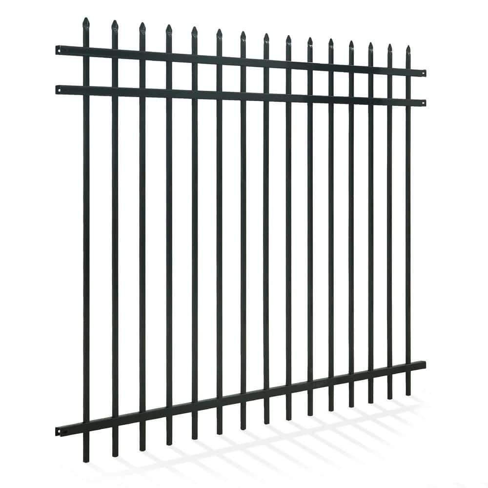 5 ft. x 6 ft. Heavy-Duty Steel Spaced Bar Pointed Pinnacle Metal Fence Panel (Single Panel) price history on PriceWatchPro