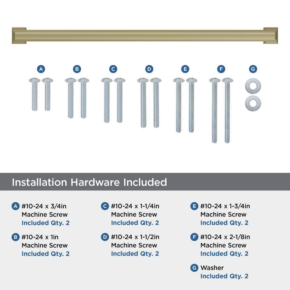 Golden Champagne 18-Inch Appliance Pull with Mounting Hardware