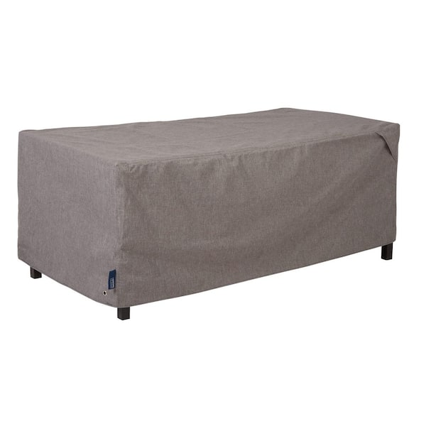 MODERN LEISURE Garrison Patio Coffee Table Cover, Waterproof, 48 in. L x 25 in. W x 18 in. H, Heather Gray