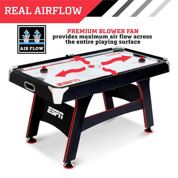 ESPN 5 ft. Air Hockey Table with Led Electronic Scorer AH060Y21011 - Home Depot
