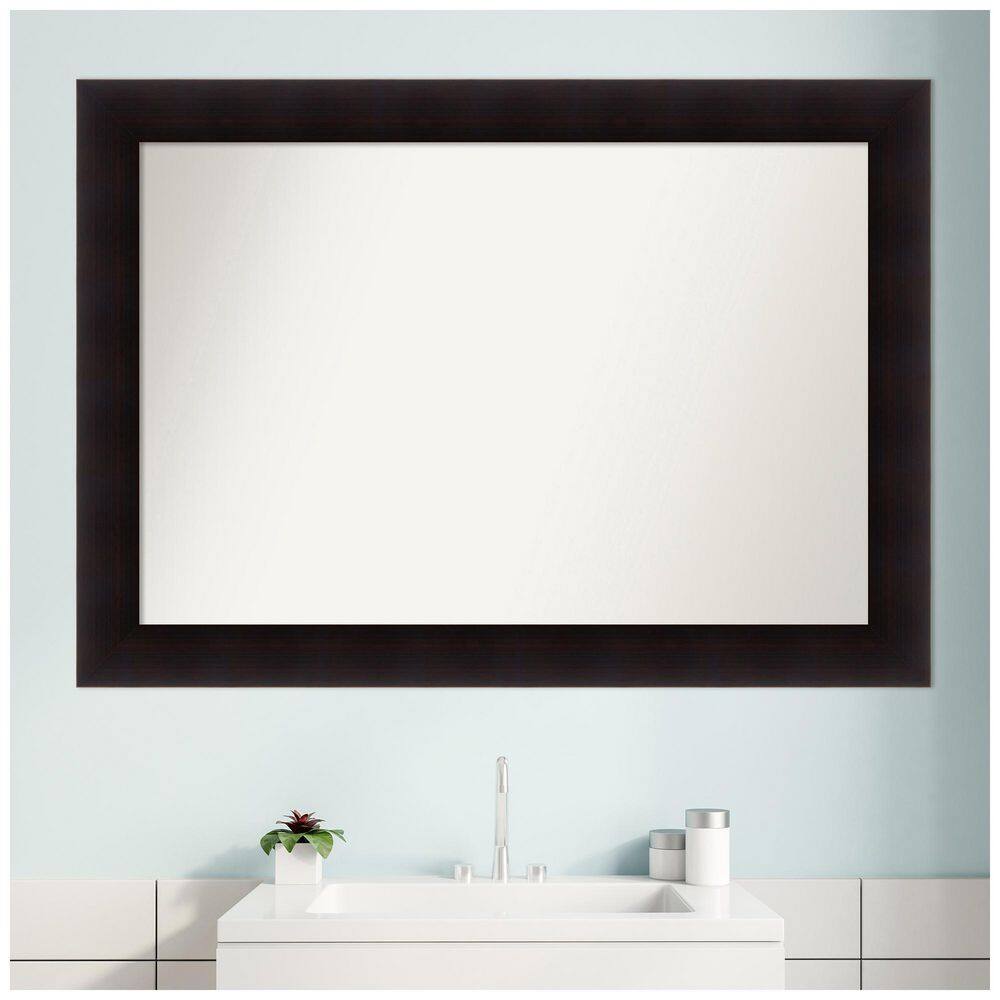 Espresso Wood Framed Full Length Bathroom Vanity Mirror