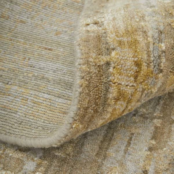 2 ft. x 3 ft. Yellow, Ivory Abstract Area Rug