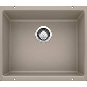 PRECIS Silgranit 21 in. Undermount Granite Composite Truffle Single Bowl Kitchen Sink