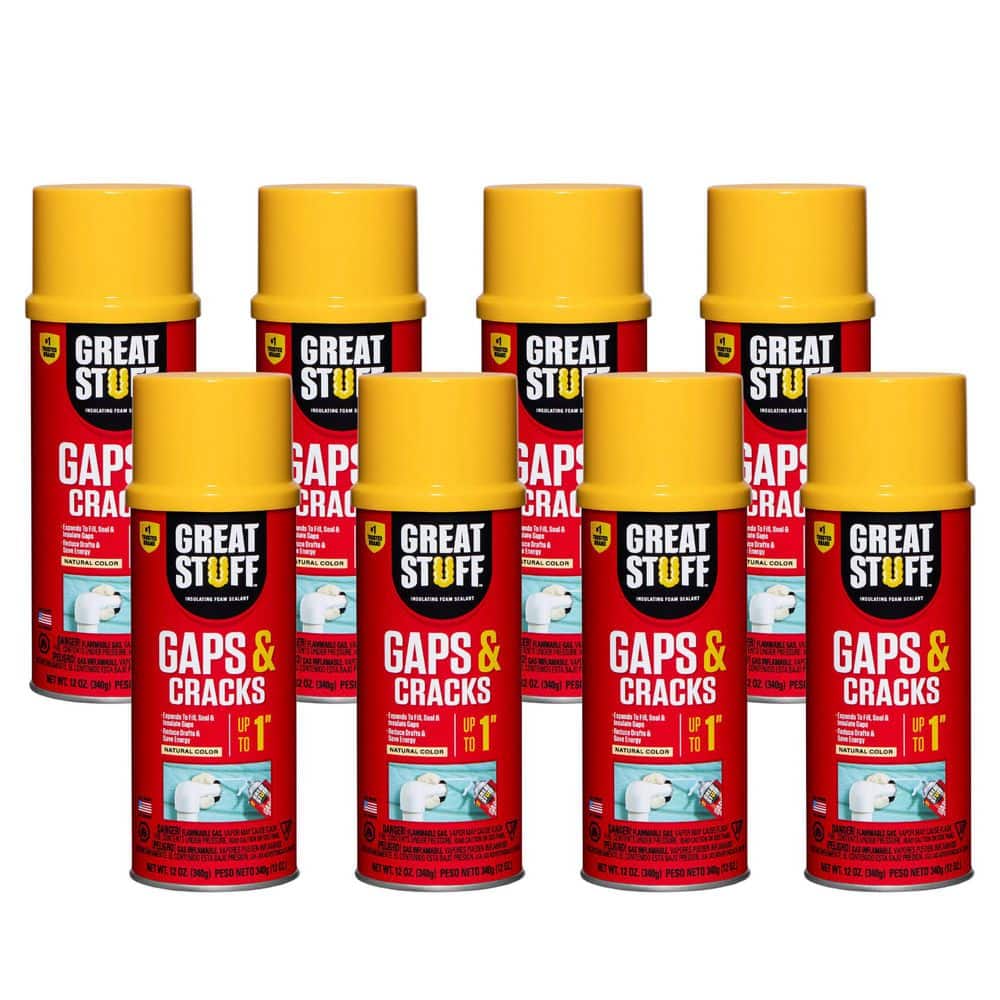 12 oz. Gaps and Cracks Insulating Spray Foam Sealant (8 Pack)
