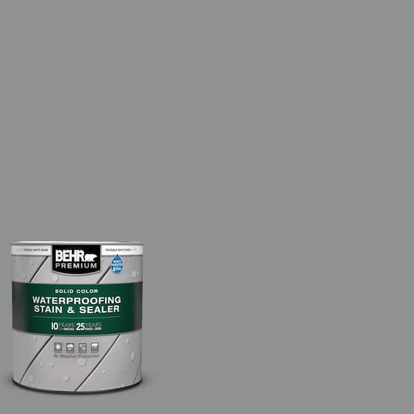 BEHR PREMIUM 1 qt. #N520-4 Cool Ashes Solid Color Waterproofing Exterior Wood Stain and Sealer