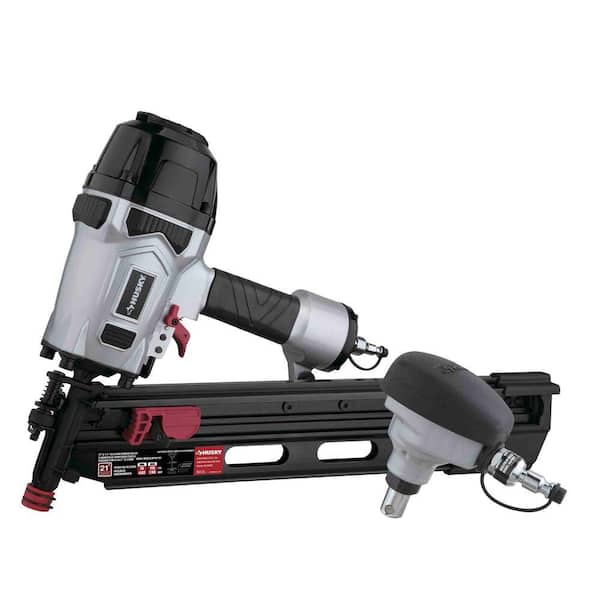 Husky Pneumatic 21-Degree 3-1/2 in. Full Round Head Framing Nailer and Pneumatic Mini Palm Nailer Kit with Nails