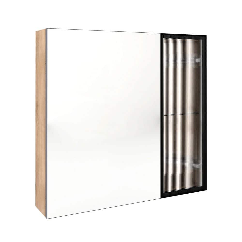 30 in. W x 28 in. H Rectangular Imitative Oak Medicine Cabinet with Mirror price history on PriceWatchPro