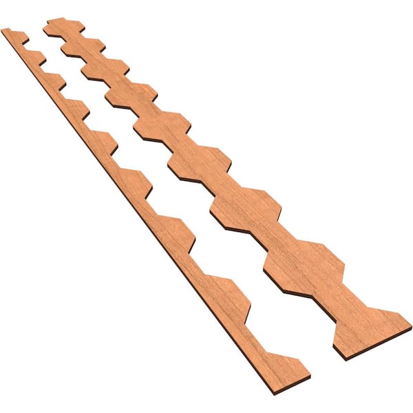 Ekena Millwork Pontiac 47 in. H x 0.25 in. W Slatwall Panels in Cherry 17-Pack