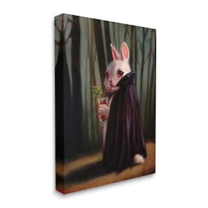 Vampire Rabbit Drinking Bloody Mary Dark Forest By Lucia Heffernan Unframed Print Animal Wall Art 16 in. x 20 in.