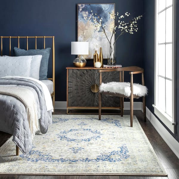 Nuloom Verona Vintage Persian Blue 4 Ft, Wayfair Bedroom Area Rugs