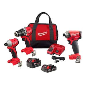 M18 18-Volt Lith-Ion Brushless Cordless Compact Hammer Drill/Impact Combo Kit w/2 Batteries & M18 FUEL Impact Driver