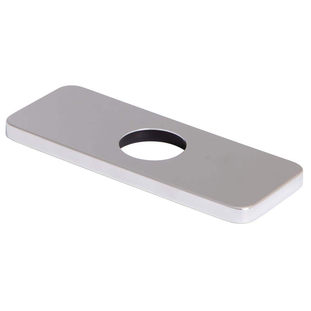Polished Chrome 4 Inch Modern Brass Faucet Deck Plate
