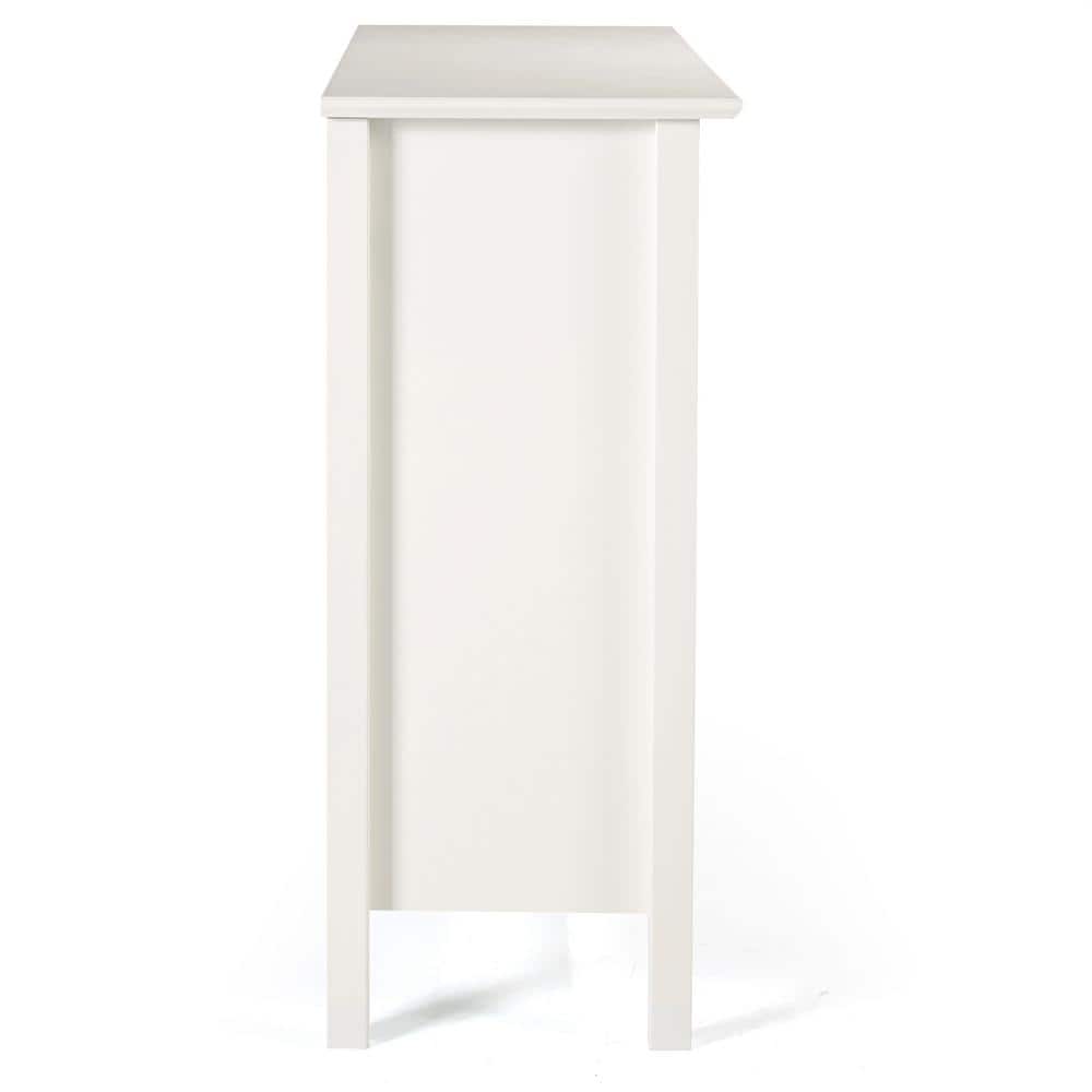 White Adjustable Kids Wooden Under Window Bookcase