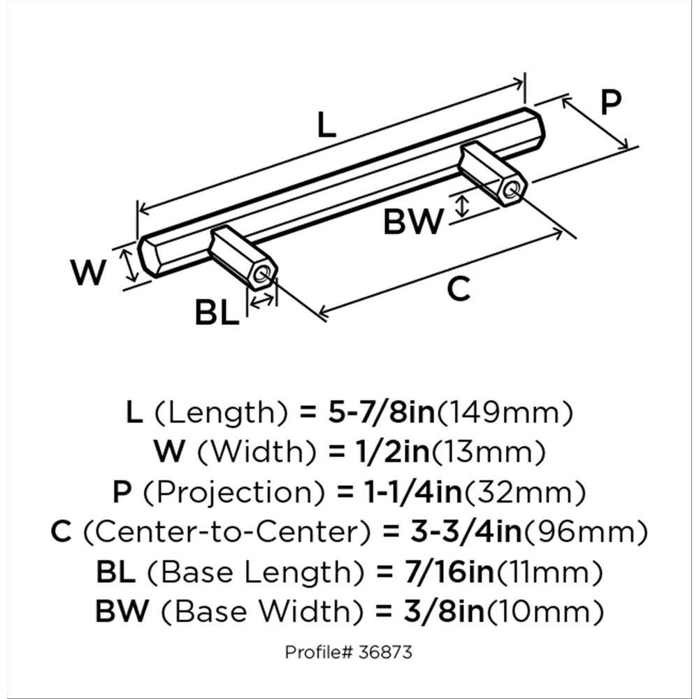 Matte Black Steel Cabinet Drawer Pull with Mounting Hardware