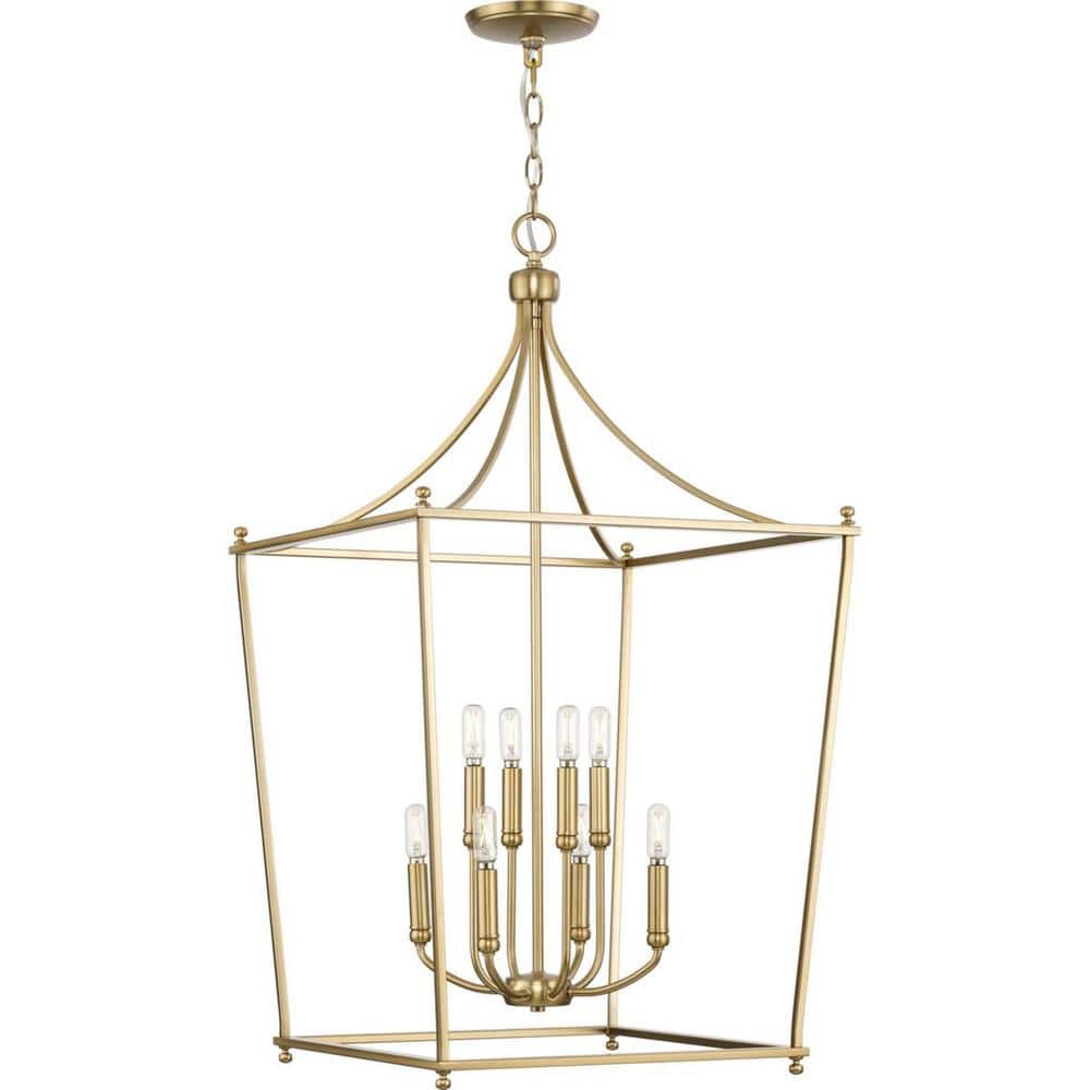 Parkhurst Brushed Bronze 8-Light Foyer Pendant with Airy Frame