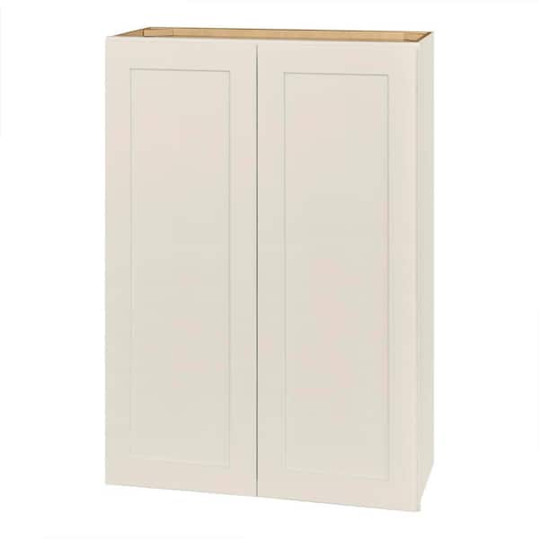 Avondale 30 in. W x 12 in. D x 42 in. H Ready to Assemble Plywood Shaker Wall Kitchen Cabinet in Antique White