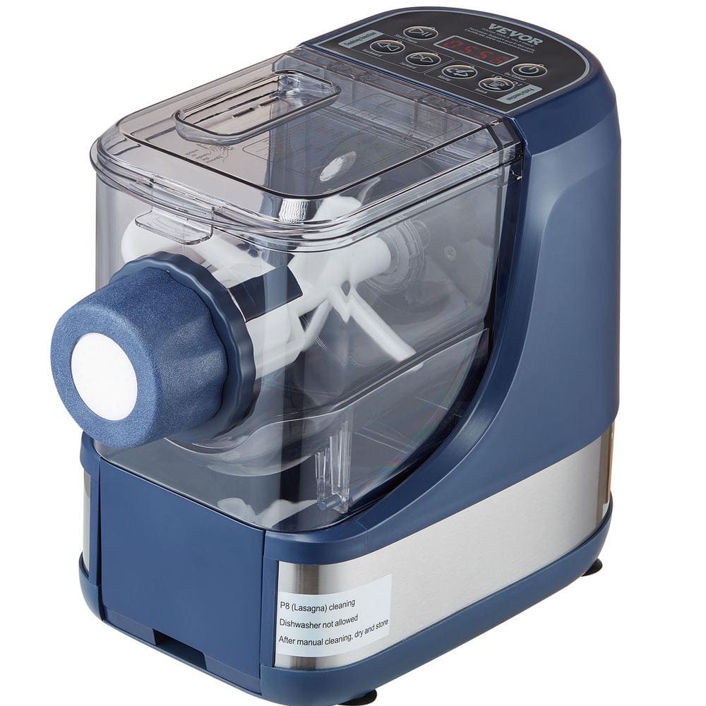 Blue Electric Pasta Maker with 8 Molds and Accessories