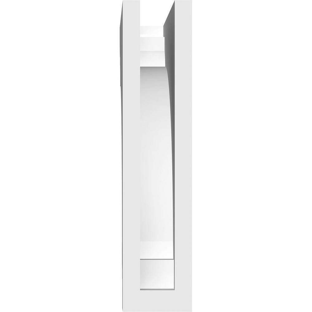 White Architectural Grade PVC Decorative Corbel Bracket, 2"W x 9"D x 9"H