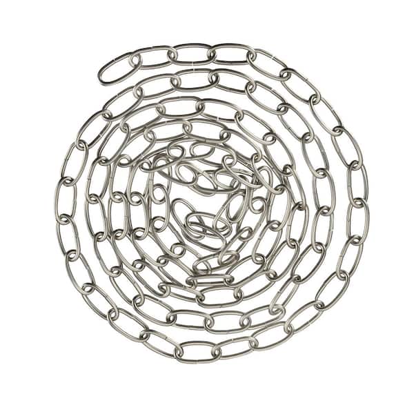 Aspen Steel 10 ft. Chain for Hanging Up Maximum 50 lbs. Lighting Fixture/Swag Light/Plant in Brushed Nickel 9G