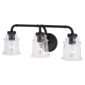 Home Decorators Collection Rockhill 22.07 in. 3-Light Black LED ...