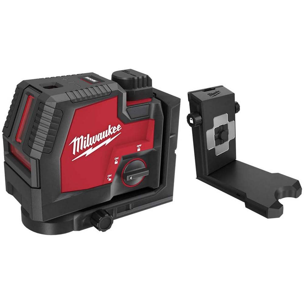 Milwaukee 100 ft. Green Cross Line and Plumb Points Rechargeable Laser Level Kit with 360° Quick Connect Laser Mount