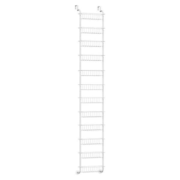 Oumilen 12-Tier Over the Door Pantry Organizer, Hanging Spice Rack, Pantry Door Storage with 12 Baskets White
