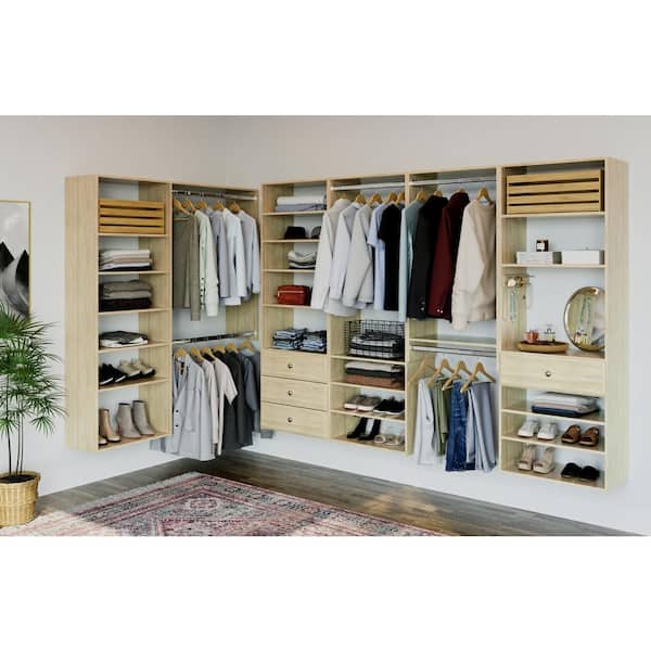 Select 25.125 in. W Harvest Grain Wood Closet System