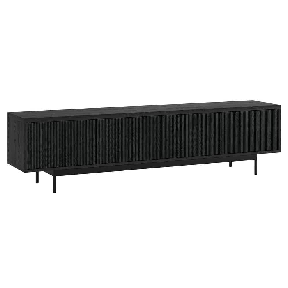 Whitman 78.5 in. Black Grain TV Stand Fits TV's up to 85 in.