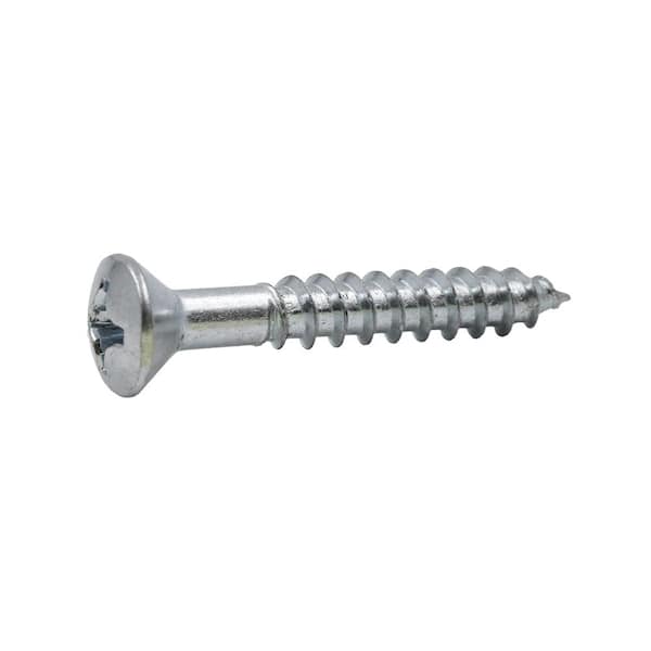 Everbilt #12 x 1-1/2 in. Phillips Oval Head Zinc Plated Wood Screw (3-Pack)