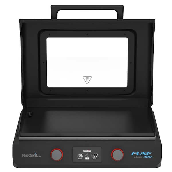 Fuse 400 22 in. Tabletop Electric Grill Griddle in Black