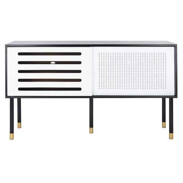 Shiloh 53.1 in. White/Black Media Console