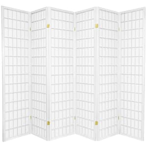 6 ft. White 6-Panel Room Divider