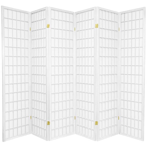 6 ft. White 6-Panel Room Divider