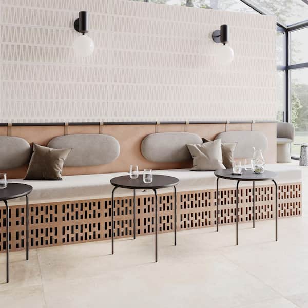 Terravine Deco White 11.73 in. x 35.35 in. 3D Mixed Finish Ceramic Wall Tile (11.62 sq. ft./Case)