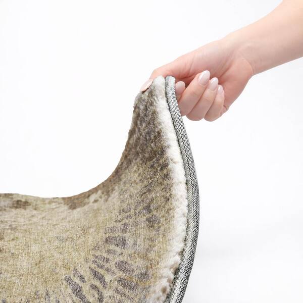 Dream Shag Premium Machine Washable Abstract ADS645 Brown 9 ft. x 12 ft. Area Rug