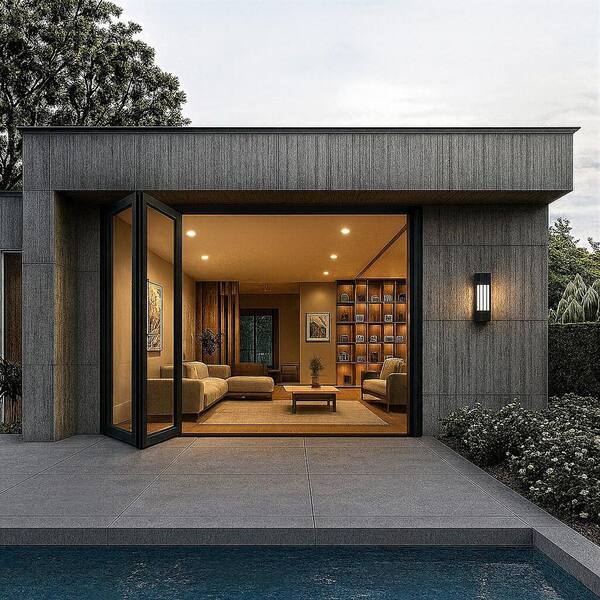 TEZA DOORS Teza 85 Series 72 in. x 80 in. Matte Black Left to