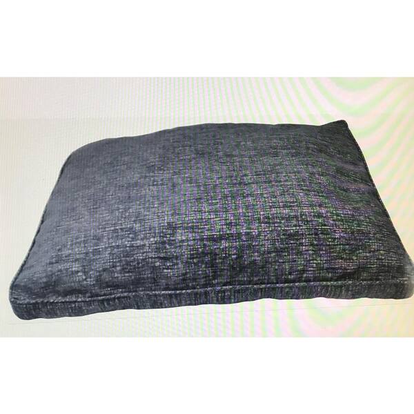 Unbranded Large 40 in. x 30 in. Chenille Pet Bed Dark Blue