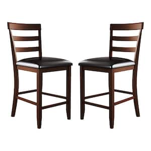 Julia Counter Height Chair (Set Of 2), Brown