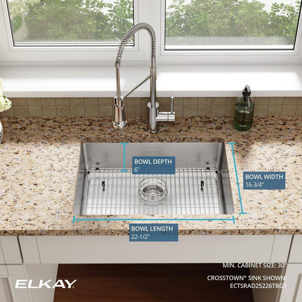 25" Satin Stainless Steel Single Bowl Drop-In Kitchen Sink