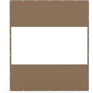 8' H x 7' W Brown Heavy Duty Outdoor Clear Panel Curtain 1Waterproof Weather Resistant for Patios, Gazebos, PergolaG