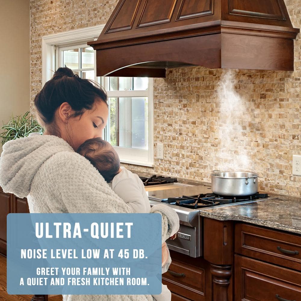 36-Inch Matte Black Stainless Steel Under Cabinet Range Hood