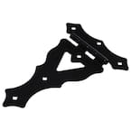 10 in. Black Heavy Duty Ornamental T-Hinge (4-Pack)