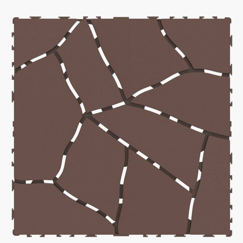 Outdoor 1 ft. x 1 ft. Composite Deck Tile in Brown (44 Per Box) price history on PriceWatchPro